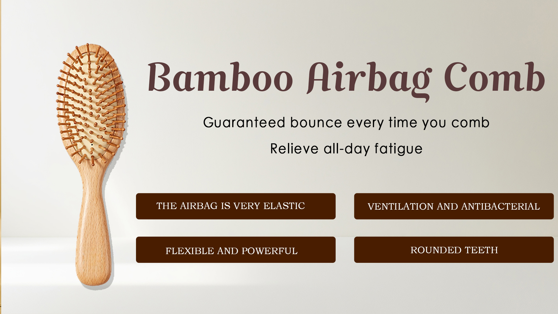 High-Resilience Bamboo Air Cushion Hair Brush - Image 3